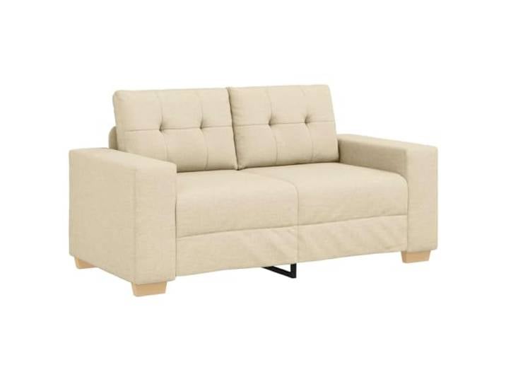 Makastle Zweisitzer Sofa Couch Creme 160 cm Stoff
