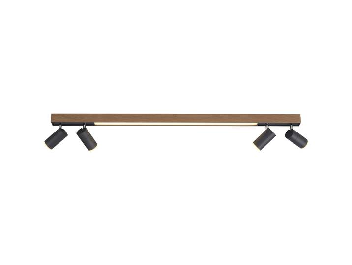 Deckenlampe Pure-Lines Eisen/Holz Eiche geölt anthrazit B: 120cm, 25W LED - Farbe: anthrazit/ Eiche geölt