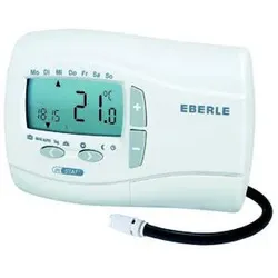Eberle 053730141900 Uhrenthermostat Digital, Fussbodenregler, 230V, 1Wechsler, potentialfrei, 16A, INSTAT + 3f