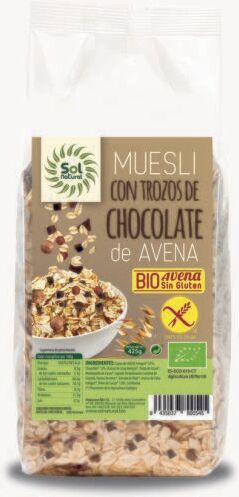 Sol Natural Bio Glutenfreies Schoko Hafer Müsli 425 gr 425 gr