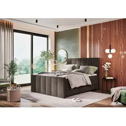 Boxspringbett Vertical 180 x 200 cm Stoff Schwarz