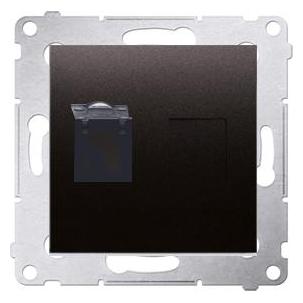 Kontakt Kontaktas su Simonu Lizdas kompiuteriu SIMON54 atskirus RJ45 kat.6 su antracito ir D61.01/48 diafrag (UTP, CAT6) (D61.01/48)