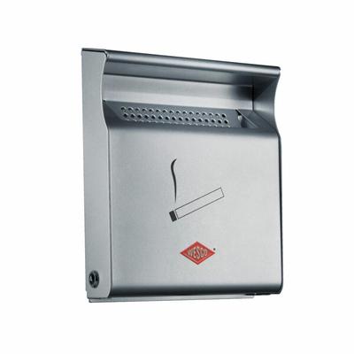 NABER GmbH Wesco Wandascher Silber, Aschenbecher im Briefkastenformat, Stahlblech, 8011700