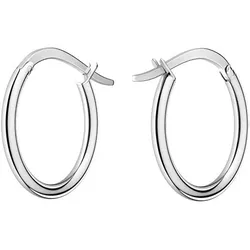ROSEFIELD - LARGE HOOP EARRINGS - silber