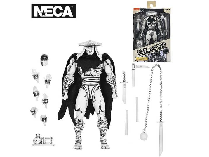 NECA 54542 jouets tortues Ninja mutantes adolescentes figurine pied Assassin noir et blanc 18 cm modèle Original poupée TMNT cadeau