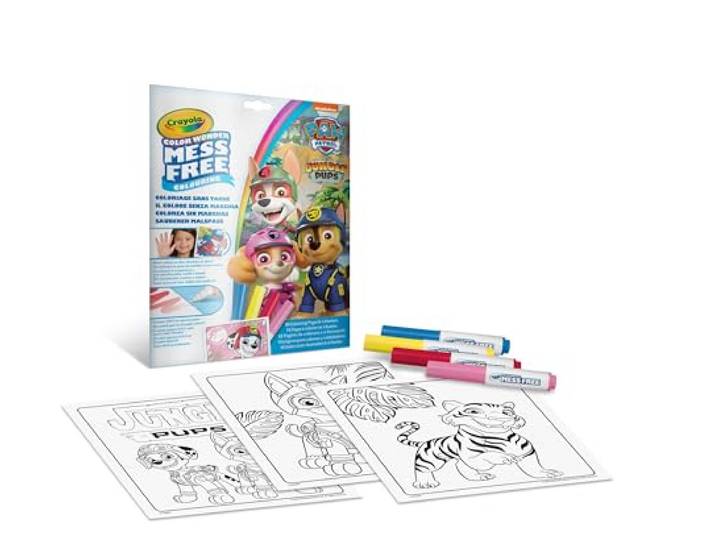 Crayola - Color Wonder, Coloring Set met 18 Kleurplaten en 4 Vlekvrije Stiften, Paw Patrol, Creatieve Activiteit voor Kinderen, leeftijd 3,4,5 jaar, 75-2814