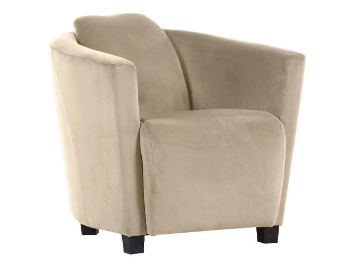 Cocktailsessel, Beige, Holz, Used look, 72x72x85 cm, Fußauswahl, Stoffauswahl, Wohnzimmer, Sessel, Cocktailsessel
