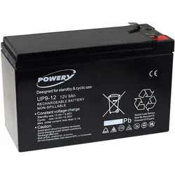 Powery Blei-Gel-Akku für USV APC Power Saving Back-UPS ES 8 Outlet 9Ah 12V ersetzt auch 7,2Ah 7Ah