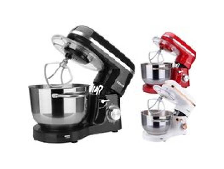 Arebos Robot de Cuisine Multifonction Robot Pâtissier Professionnel 1500W Bol Inox 6L 6 Vitesses Pulse Noir
