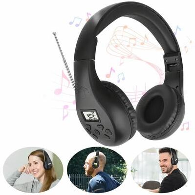 Drop Dash Deals Wireless FM Radio Headset, Foldable Over Ear, Portable Receiver, Headphone Wireless FM Radio Headset, Foldable Over Ear, Portable Receiver, Headphone