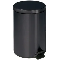 PROREGAL Robuster Tretabfallsammler mit Fußpedal & Inneneimer mit Griff | 20 Liter, HxBxT 45x29x29cm | Verzinkter Stahl | Anthrazit | Mülleimer