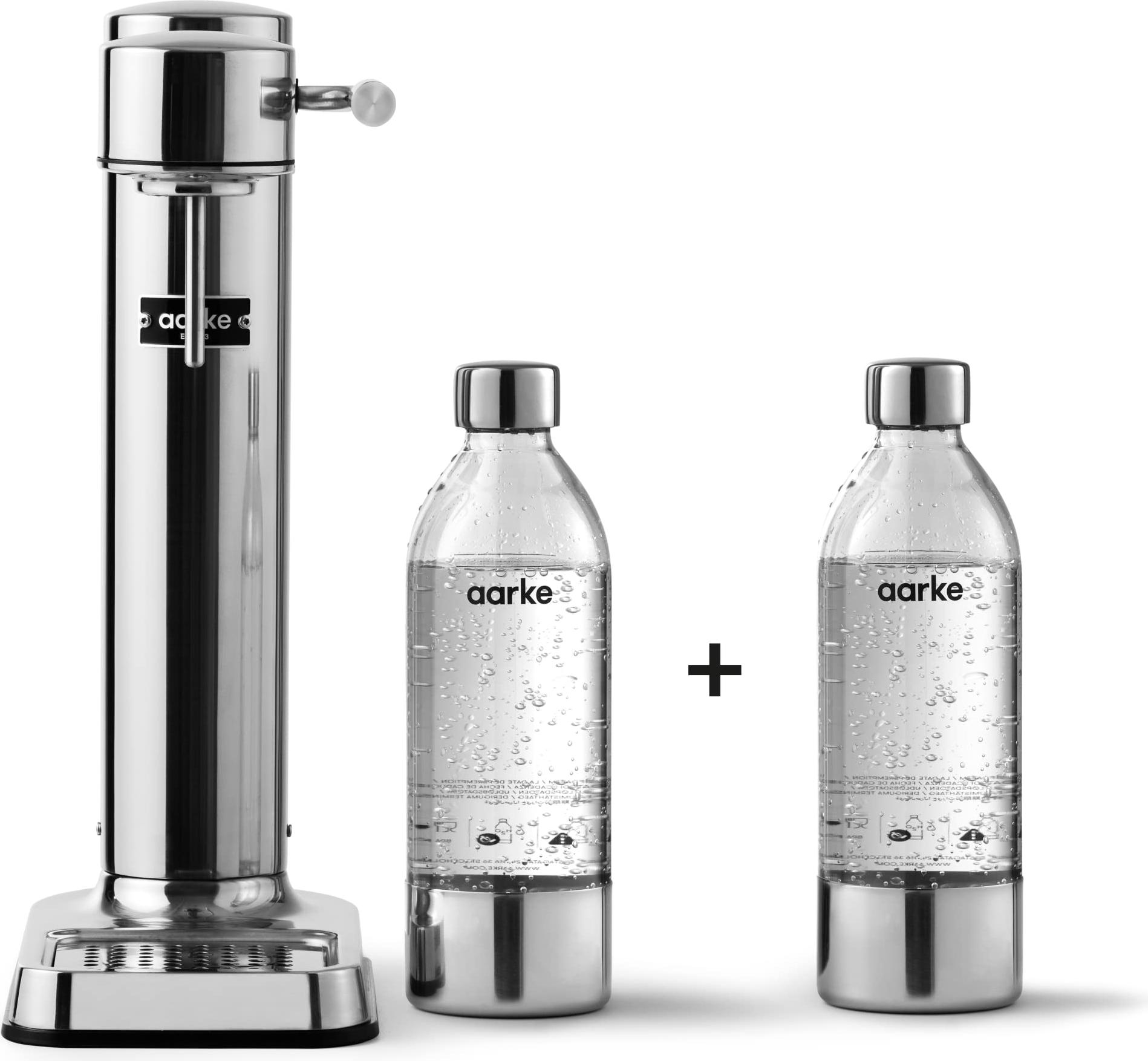 Aarke Carbonator 3 Wassersprudler aus Edelstahl im Edelstahl Finish