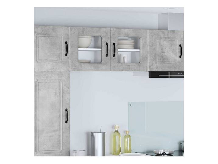 vidaXL Sideboard, Küchenschrank Kalmar 2 pcs Beton Grau 40 x 31 x 40 cm