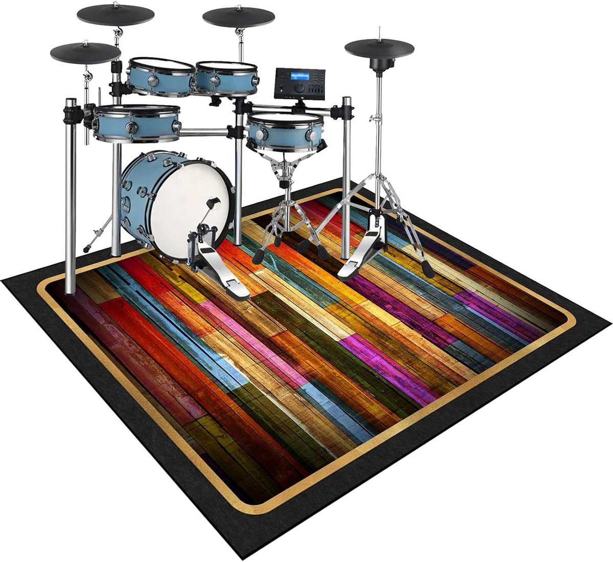 Grijs Drum Tapijt - Geluidsisolerende en Geluidsabsorberende Antislip Mat - 160 x 140 cm