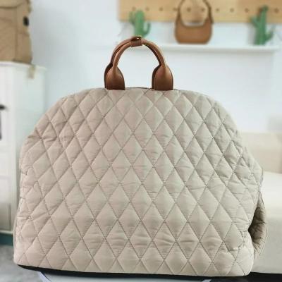 Uplifted Goods Luxury Pet Carrier Tote Bag For Dogs And Cats beige l