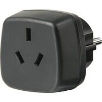 Reiseadapter AUS/CN > Schutzkontakt, Steckdosenadapter schwarz