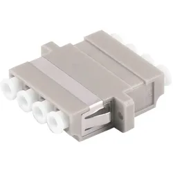 LWL-Verbinder Quad LC-LC OM1/OM2 beige