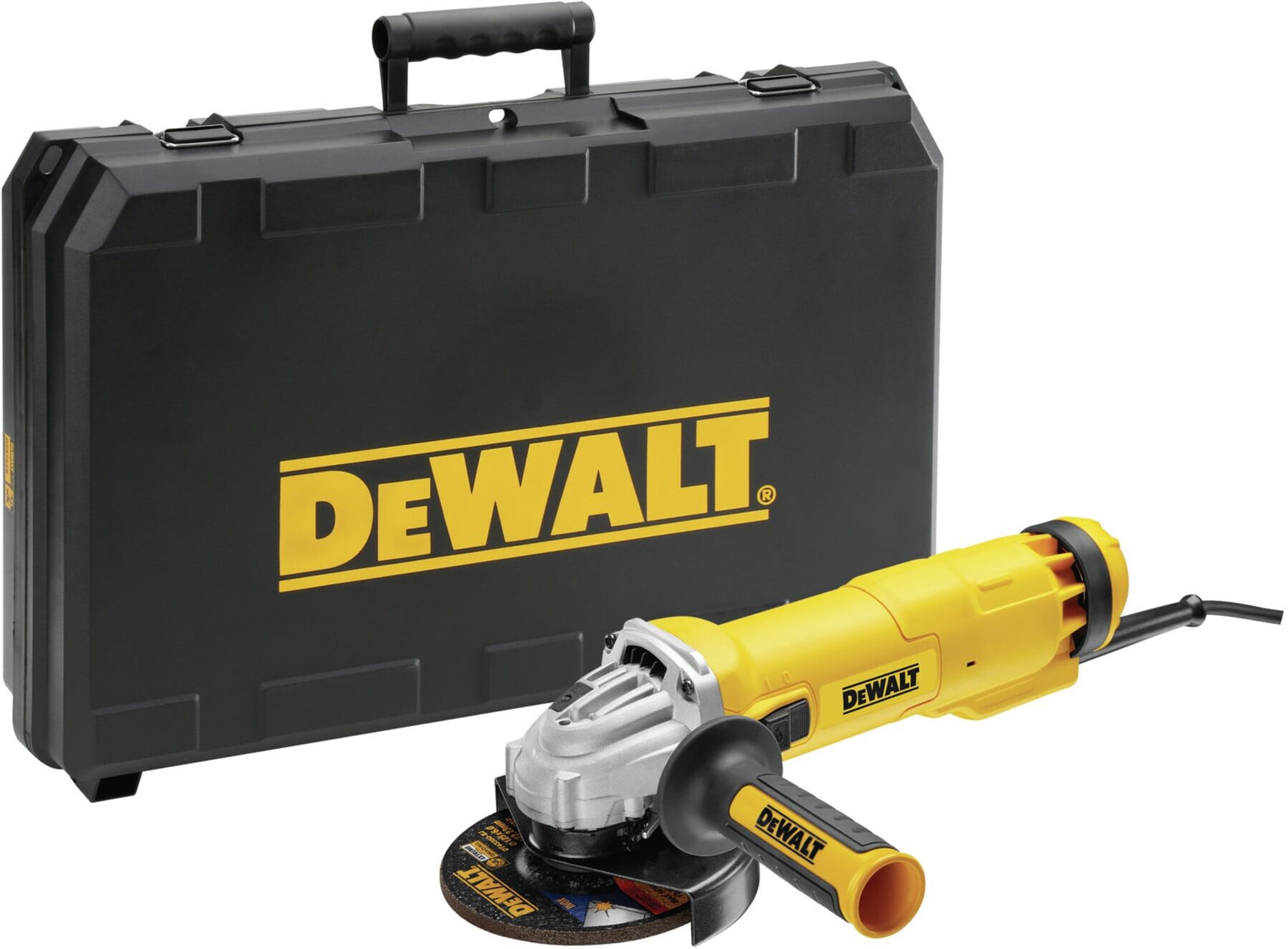 DEWALT DWE4217-QS Winkelschleifer aus Kunststoff und Metall, 125 mm, 1200 Watt)