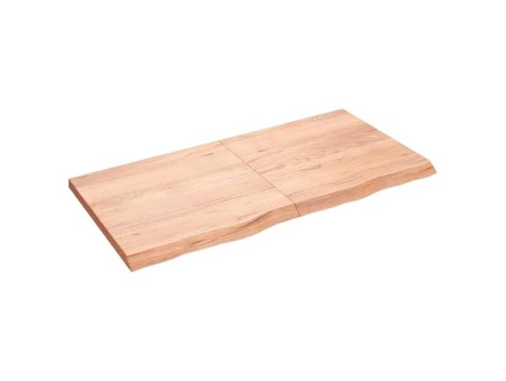 ZXQVLMRS Tischplatte 120x60x 2-4 cm aus Eiche Massivholz mit Naturkante Handgefertigtes Unikat, Klappbar für DIY-Projekte, Behandeltes Naturmaterial