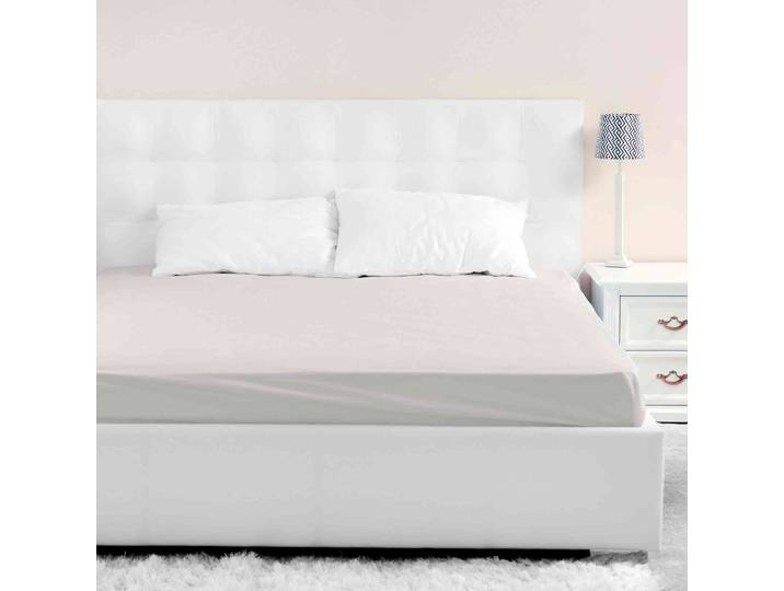 Lot de 2 draps housse jersey blanc bonnet 40 cm 180x190