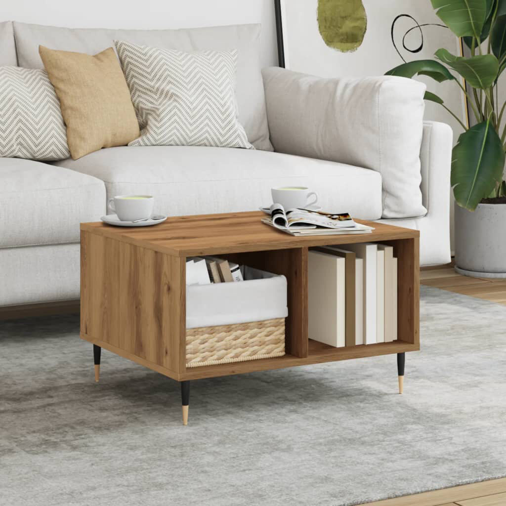 17 Stories Miria Coffee Table with Storage Artisan Oak