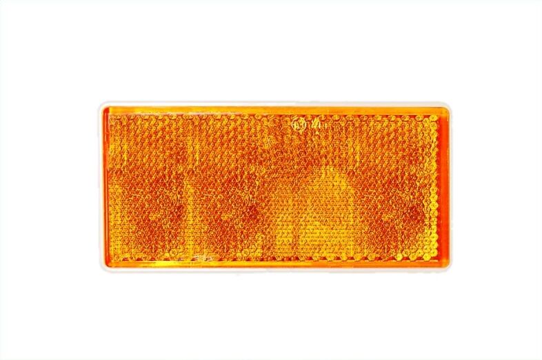 Las Auto Und Campingzubehör Beleuchtung, Anhänger Reflektor 100x50mm Gelb, Selbstklebend 10208