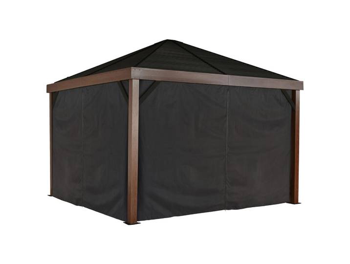 Pavillon-Seitenteil, Dunkelgrau, Sonnenschutz, Pavillons