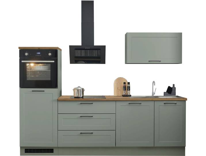 BASIC by Balculina Küchenzeile Marsi, Breite 260 cm, wahlweise mit E-Geräten, mit Soft-Close-Funktion