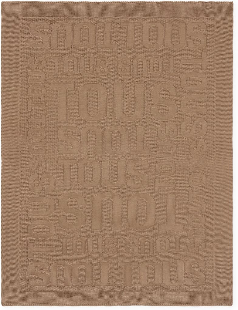 Tous Manta para mini cuna o cuna 78x104 cm Baby logo . Beige niño