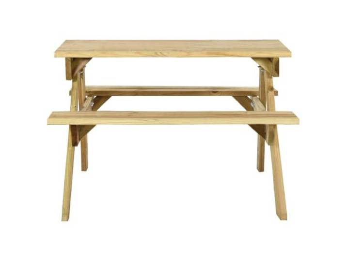 FDSAQOPT Picknicktisch mit Bänken 110x123x73 cm Kiefernholz Imprägniert Große Tischplatte, 2 Sitzbänke, imprägniertes Kiefernholz, Garten & Terrasse, Familie & Freunde