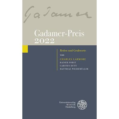 Gadamer-Preis 2022, Taschenbuch von , Universitätsverlag Winter GmbH Heidelberg, 978-3-8253-4977-6