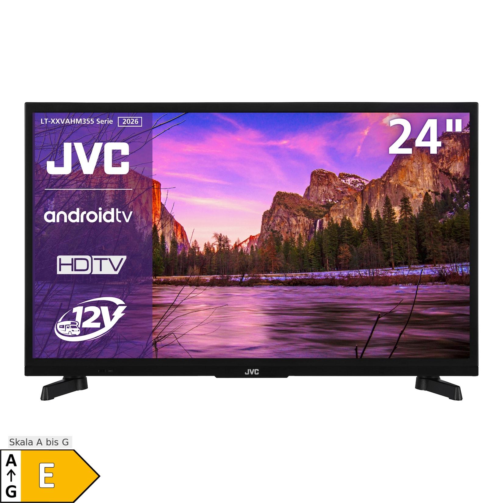 JVC LT-24VAHM355 Fernseher 24 Zoll Android Smart TV HD Auflösung HDR Triple-Tuner 12 Volt (2026)