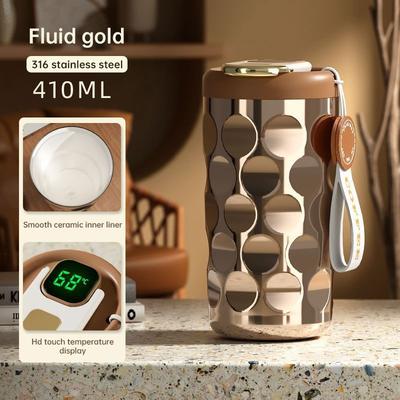 GlowBake Portable Intelligent Ceramic Coffee Cup Gold
