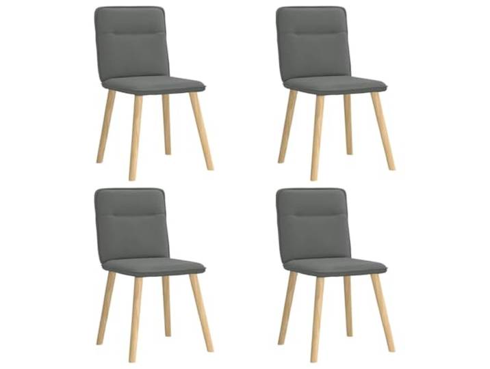 Makastle Esszimmerstühle 4 STK. Dunkelgrau Stoff
