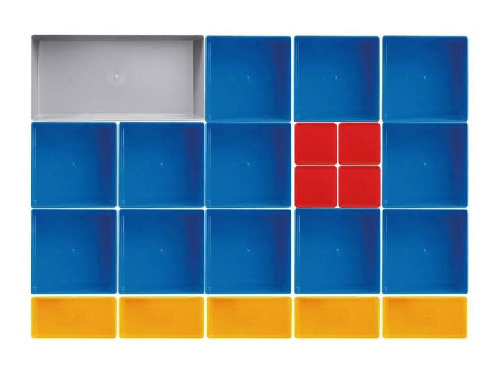 Werkzeugkoffer KRAFTWERK 22-teilig, 45 mm hoch , bunt, H:4,5cm, Aufbewahrungsboxen, Werkzeugkoffer