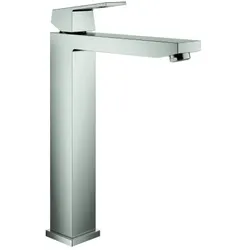 Grohe Eurocube Waschtischarmatur 23406DC0 supersteel, XL-Size, glatter Körper, für freistehende Waschschüsseln