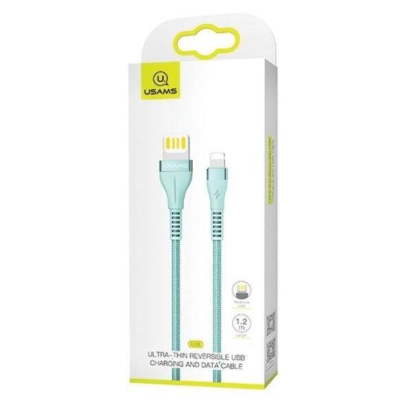 Usams USB-A to Lightning 1.2m Blue Cable (63781-uniw) (1.20 m, USB 3.2 Gen 1) (63781-uniw)