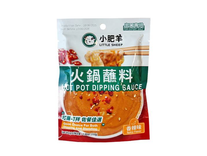 Little Sheep Sauce de trempage pour fondue chinoise, saveur épicée, sachet 110 g