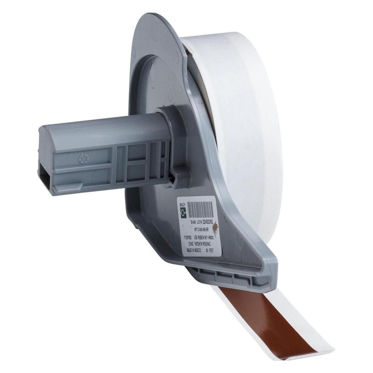 Brady M7C-500-595-BR, Vinylband, Braun, glänzend, 12.70 mm x 15.24 m, permanent, endlos (12.70 mm) (M7C-500-595-BR)