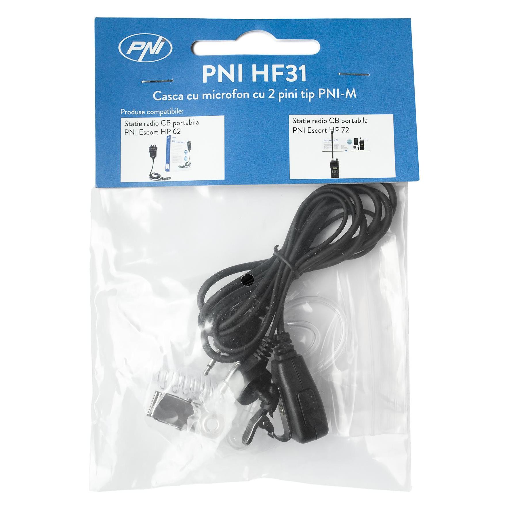 PNI Kopfhörer mit Mikrofon HF31 mit 2 Pins Typ PNI-M für CB-Funkgeräte (43698203)
