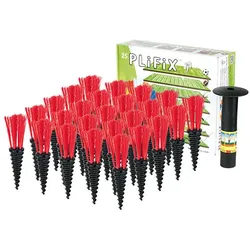 Plifix Markierungshilfe rot, einschraubbare Spielfeldmarkierung für Rasen- und Tennenplätze - rot / ONE SIZE