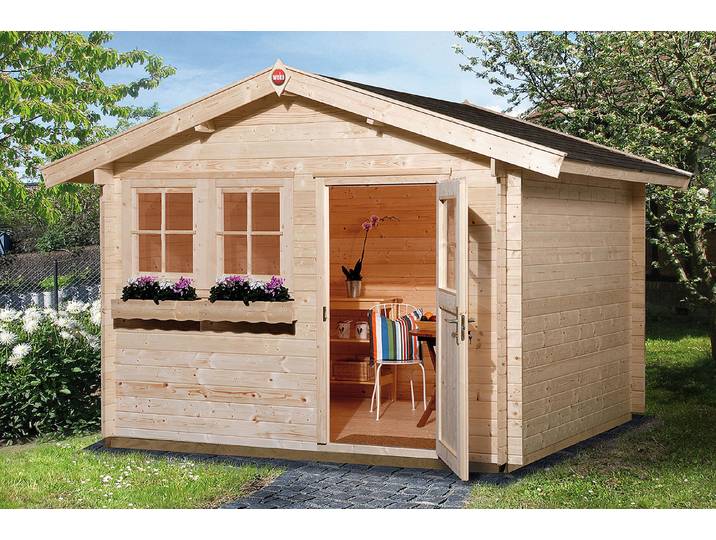 Weka Gartenhaus 139 mit Vordach 3.8 × 3 m