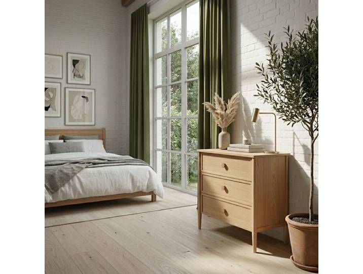 Commode en chêne et placage de chêne