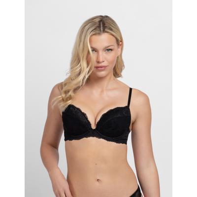 Bügel-BH DORINA "Perfect Lace", Damen, Gr. 95, Cup E, schwarz, Obermaterial: 90% Nylon, 10% Elasthan, BHs Bügel-BH, mit Bügel, verstellbare Träger, mit Spitze, bequem, weich