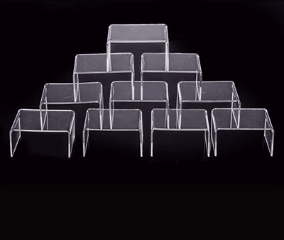 Inspire Curations Stackable Clear Acrylic Display Risers For Makeup & Perfume Organization Stackable Clear Acrylic Display Risers For Makeup & Perfume Organization