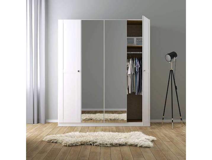 Drehtürenschrank Landhaus II 181 x 197cm Weiß