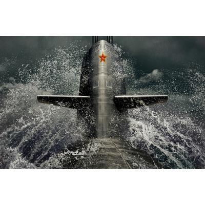 Fototapete PAPERMOON "Photo-Art DMITRY LAUDIN, U-BOOT", bunt, B:3,5m L:2,6m, Vlies, Tapeten