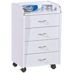 Dmora Manco - Kommode, 40x36x65h cm Weiß, 4 Schubladen