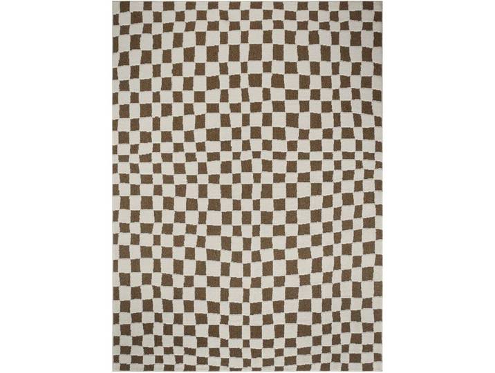 Tapis poils courts SULLY motifs damier