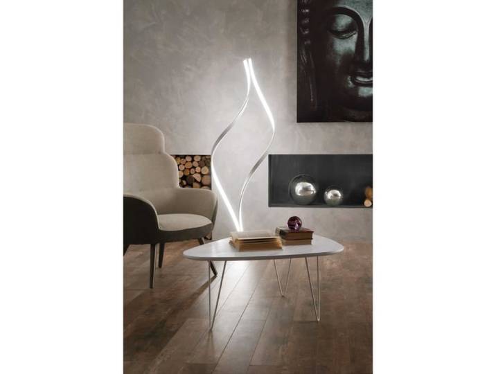 Table basse - NICO - Métal et bois de frêne blanc - Contemporain - Design - Asymétrique